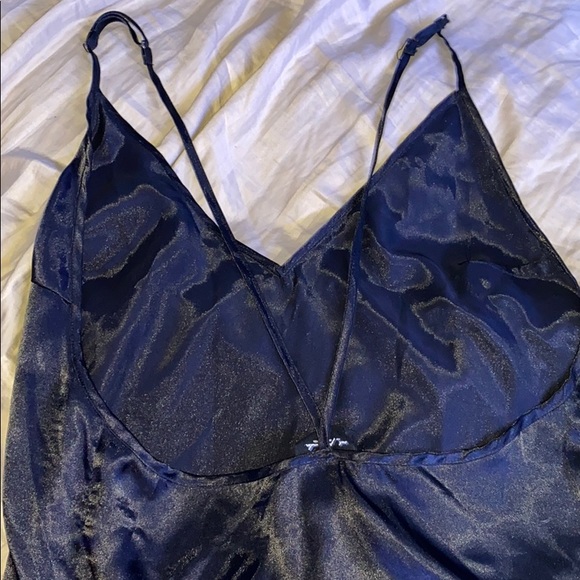 Satin black slip dress - Picture 3 of 3